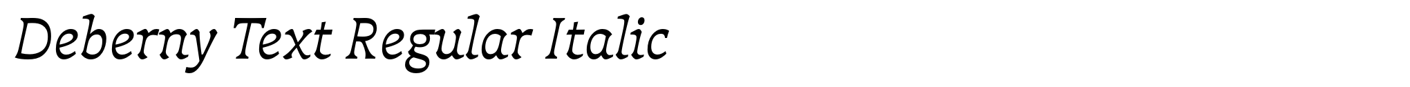 Deberny Text Regular Italic image